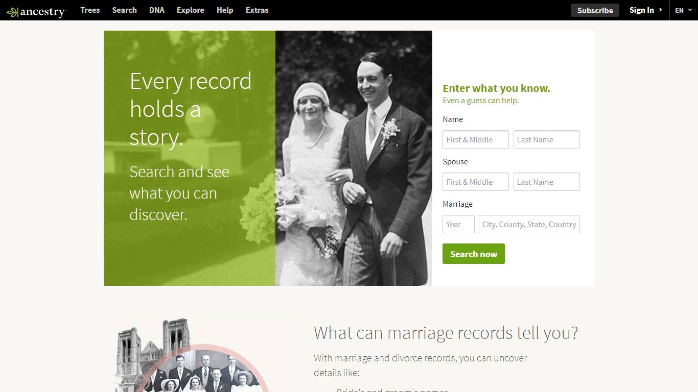 Public Marriage Records | Ancestry.com